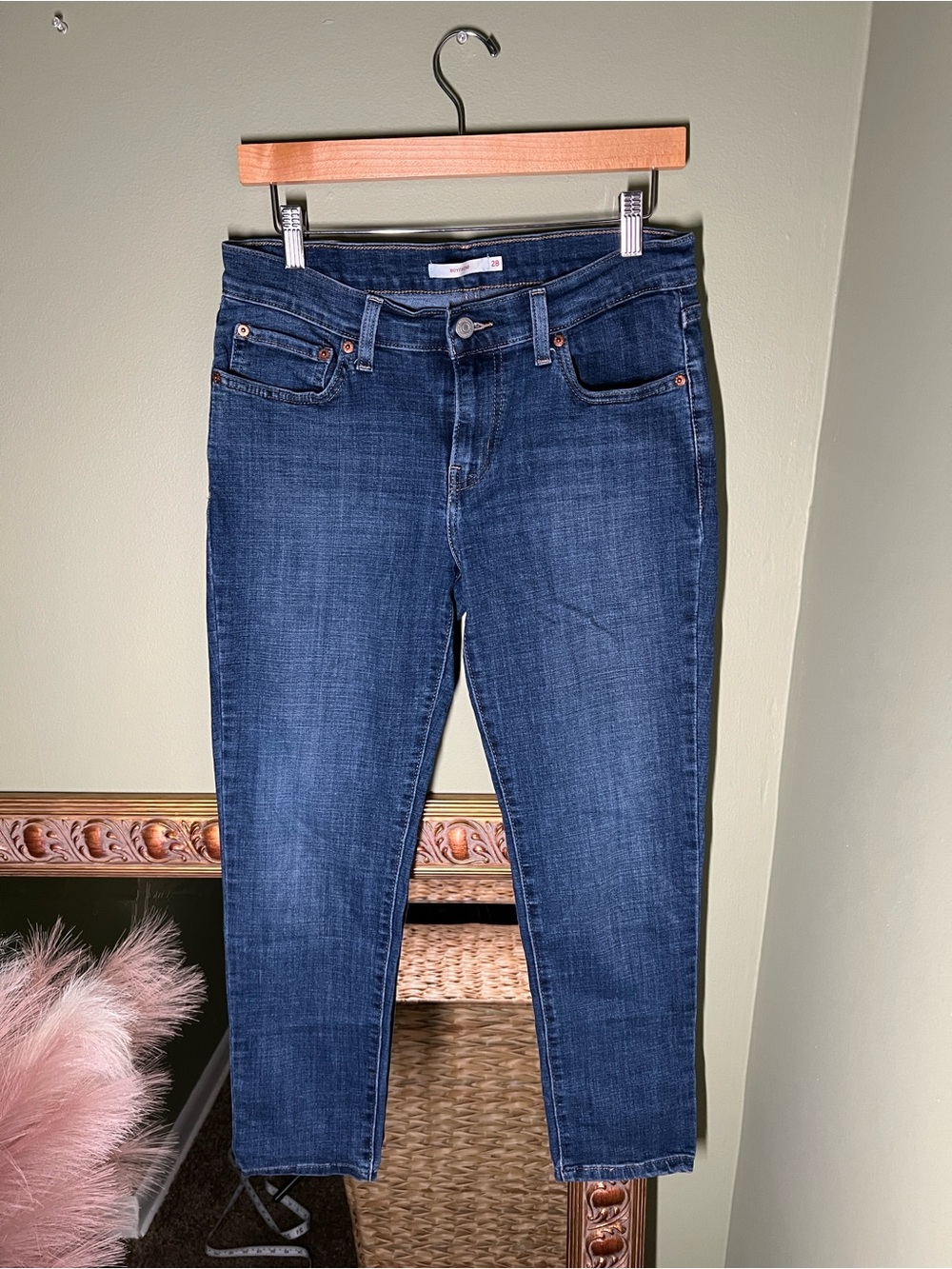 Levi's Dark Indigo Boyfriend Jeans